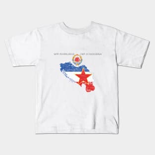 Vintage Distressed Yugoslavia Emblem Kids T-Shirt